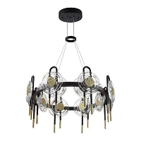 Люстра подвесная Magnet 5407/92L Odeon Light прозрачная на 1 лампу, основание чёрное в стиле современный хай-тек Люстра подвесная Magnet 5407/92L Odeon Light прозрачная на 1 лампу, основание чёрное в стиле современный хай-тек